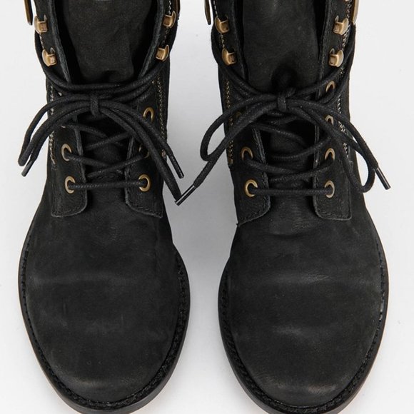 NEW Sam Edelman Mackay Leather Combat Boots Sz 6.5 - Picture 2 of 6